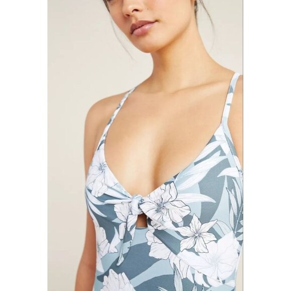 Anthropologie Seafolly Cabana Tie-Front One-Piece Swimsuit - Picture 4 of 13